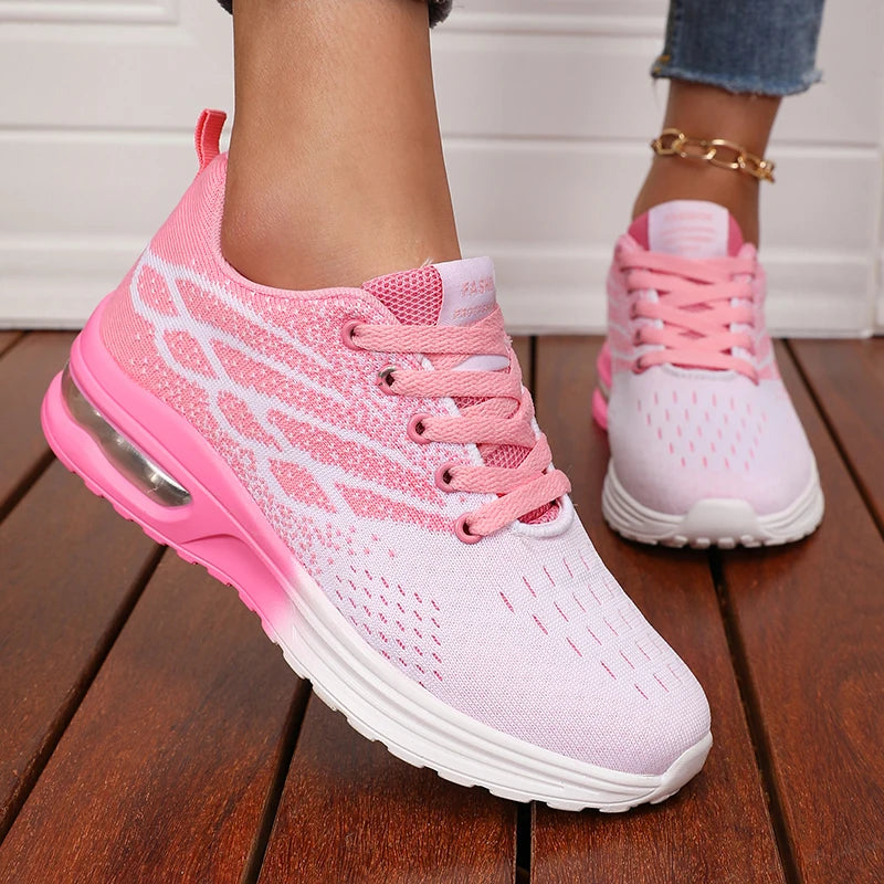 Women's Breathable Air Cushion Platform Sneakers