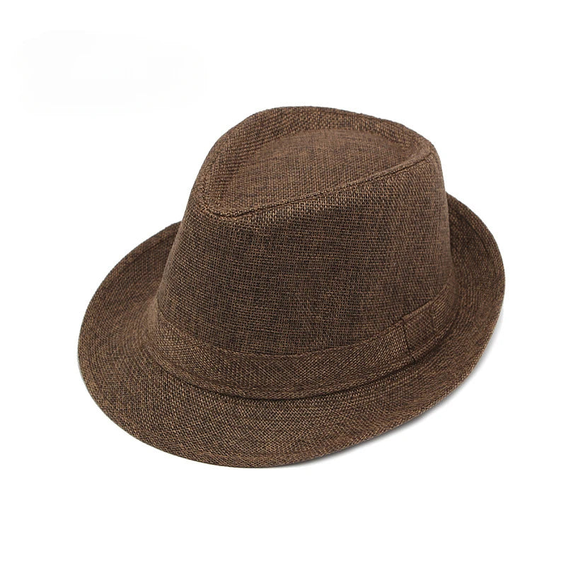 Classic Linen Fedora Hat