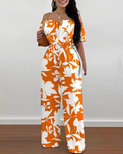 Classy Off-Shoulder High Waist Jumpsuit