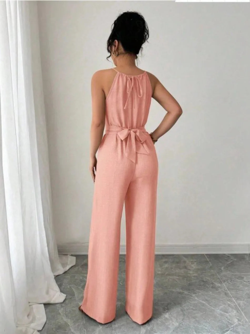 Elegant Wide-Leg Summer Jumpsuit