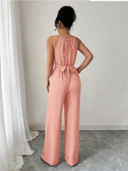 Elegant Wide-Leg Summer Jumpsuit