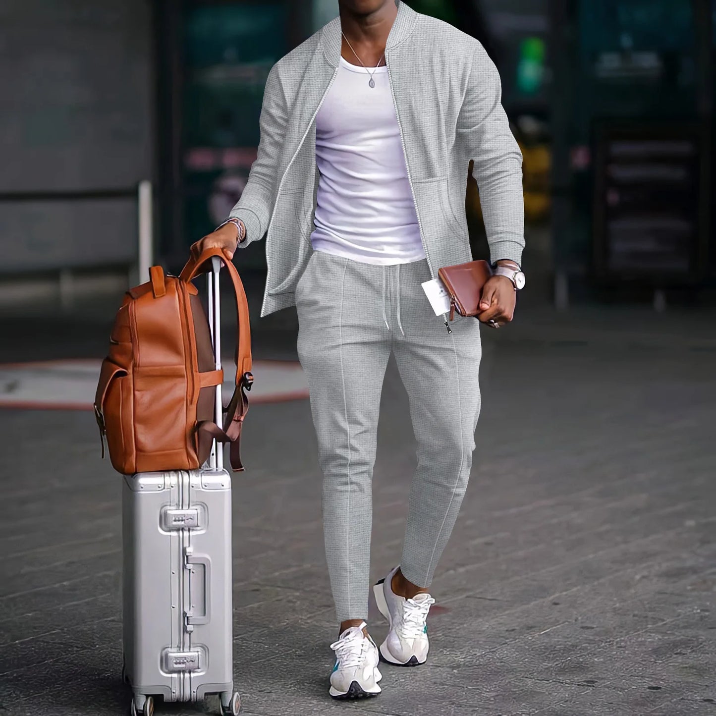 Men’s Urban Waffle Two-Piece Co-ord Set