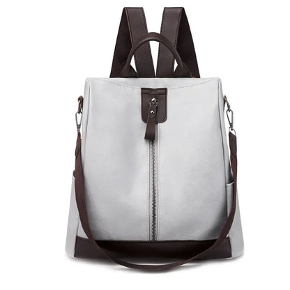 Women's Anti-Theft Leather Backpack