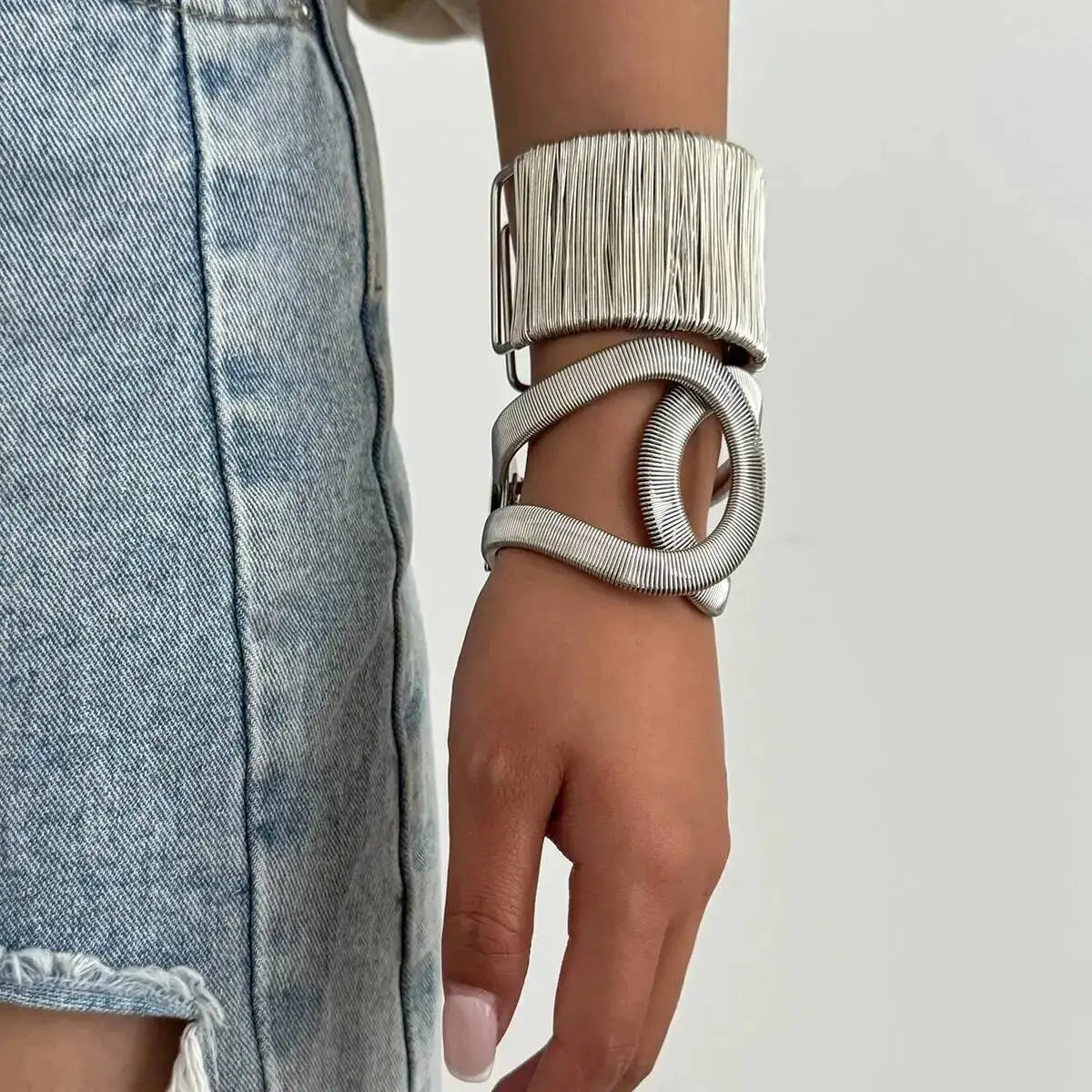 Adjustable Wide Arm Bracelet