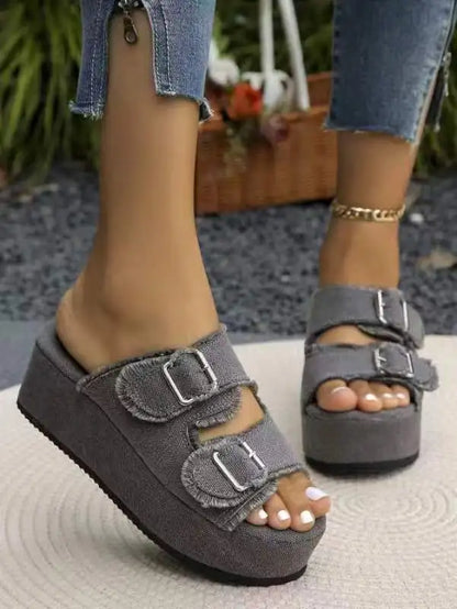 Chic Mid-Heel Summer Sandals