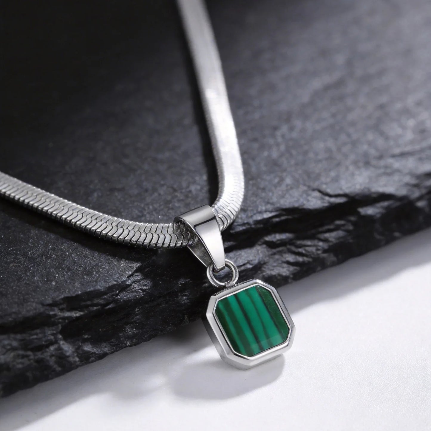 Stonecraft Herringbone Pendant Necklace