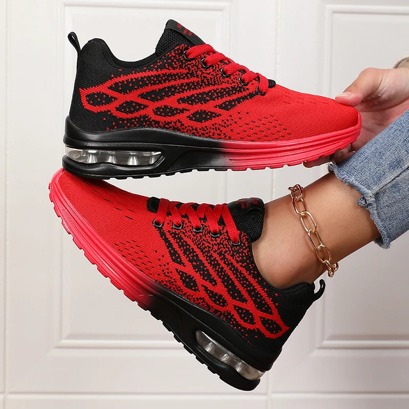 Women's Breathable Air Cushion Platform Sneakers