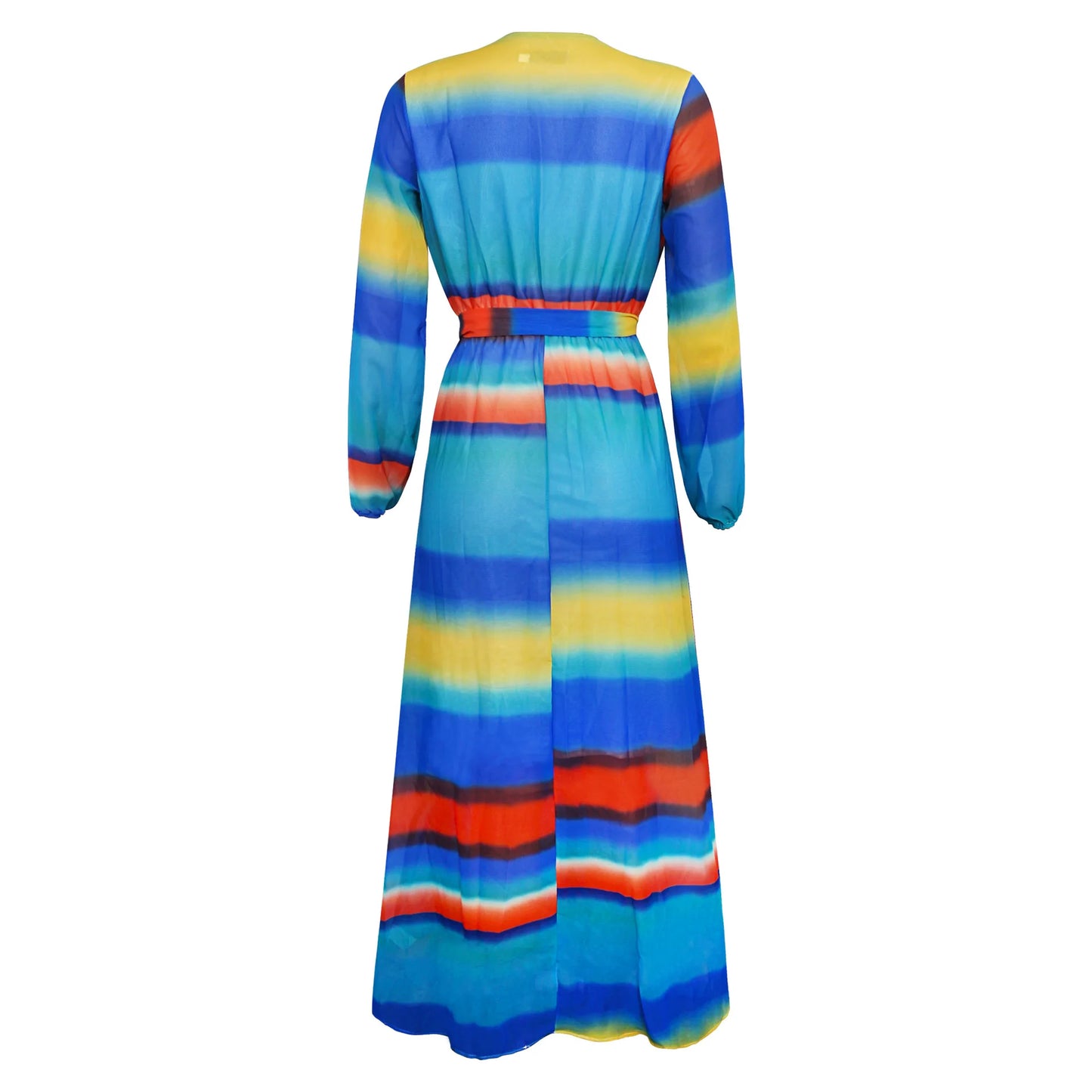 Women's Printed Wrap Maxi Dress