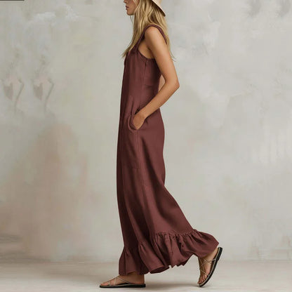 Aurora Ruffle Wide Leg Jumpsuit