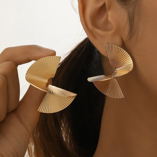 Golden Statement Earrings Collection