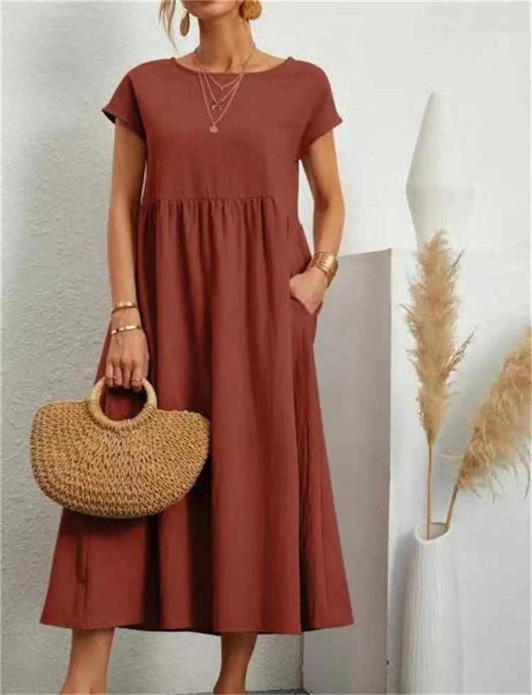Elegant Summer Linen Dress