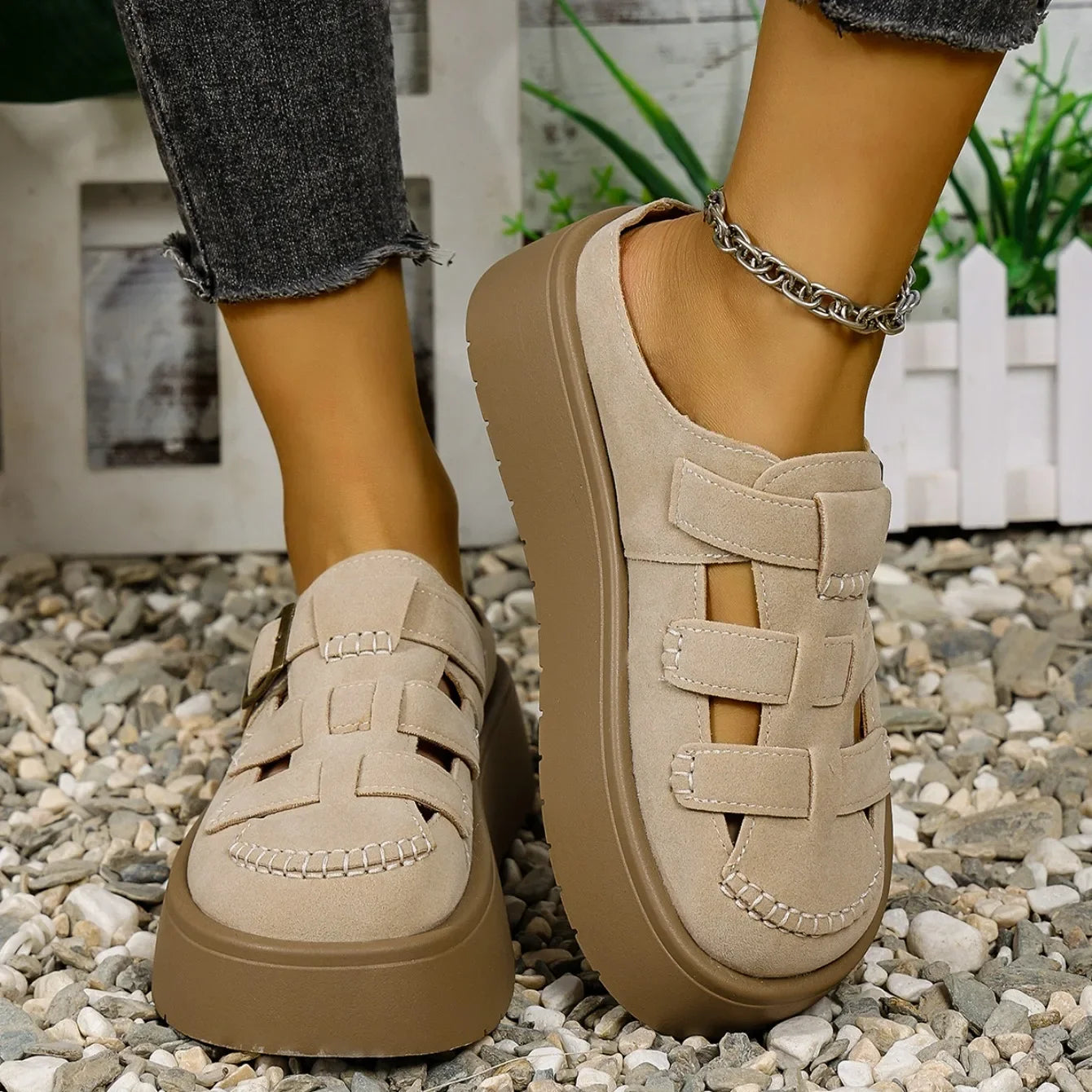 Woven Trail Platform Fisherman Sandals