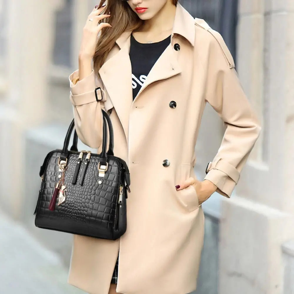 Luxury Crocodile Pattern Handbag