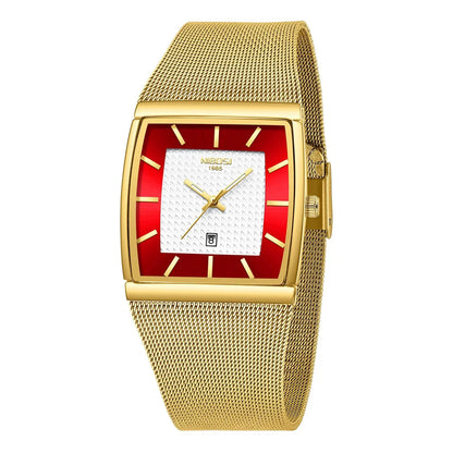 Executive Tonneau Mesh Quartz Watch