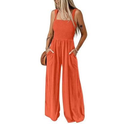 Women's Square Neck Wide Leg Jumpsuit