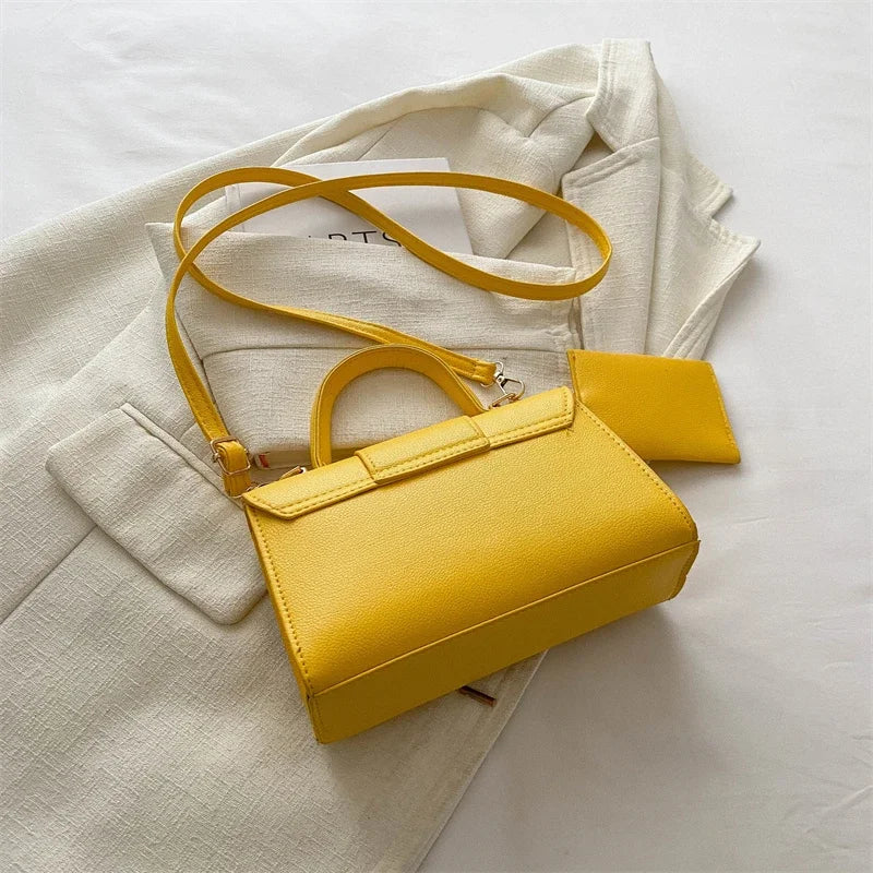 Structured Buckle Top-Handle Mini Bag