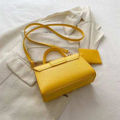 Structured Buckle Top-Handle Mini Bag
