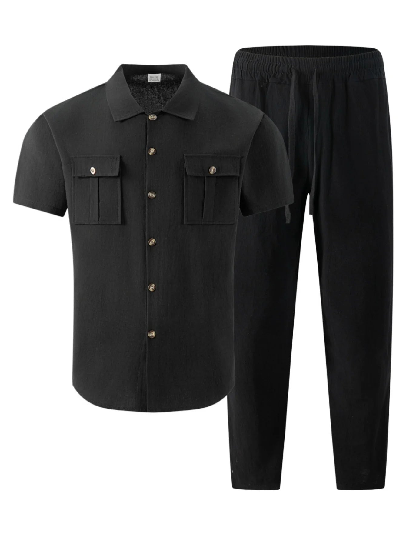 Men's Ultimate Cotton Linen Casual Streetwear Co-ord Set