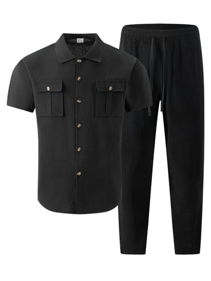 Men's Ultimate Cotton Linen Casual Streetwear Co-ord Set