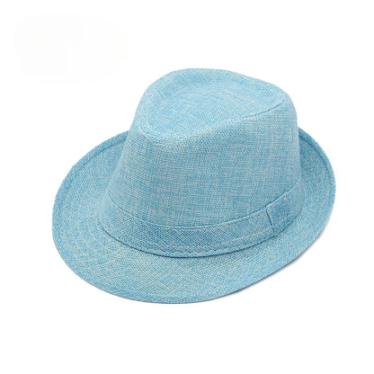 Classic Linen Fedora Hat