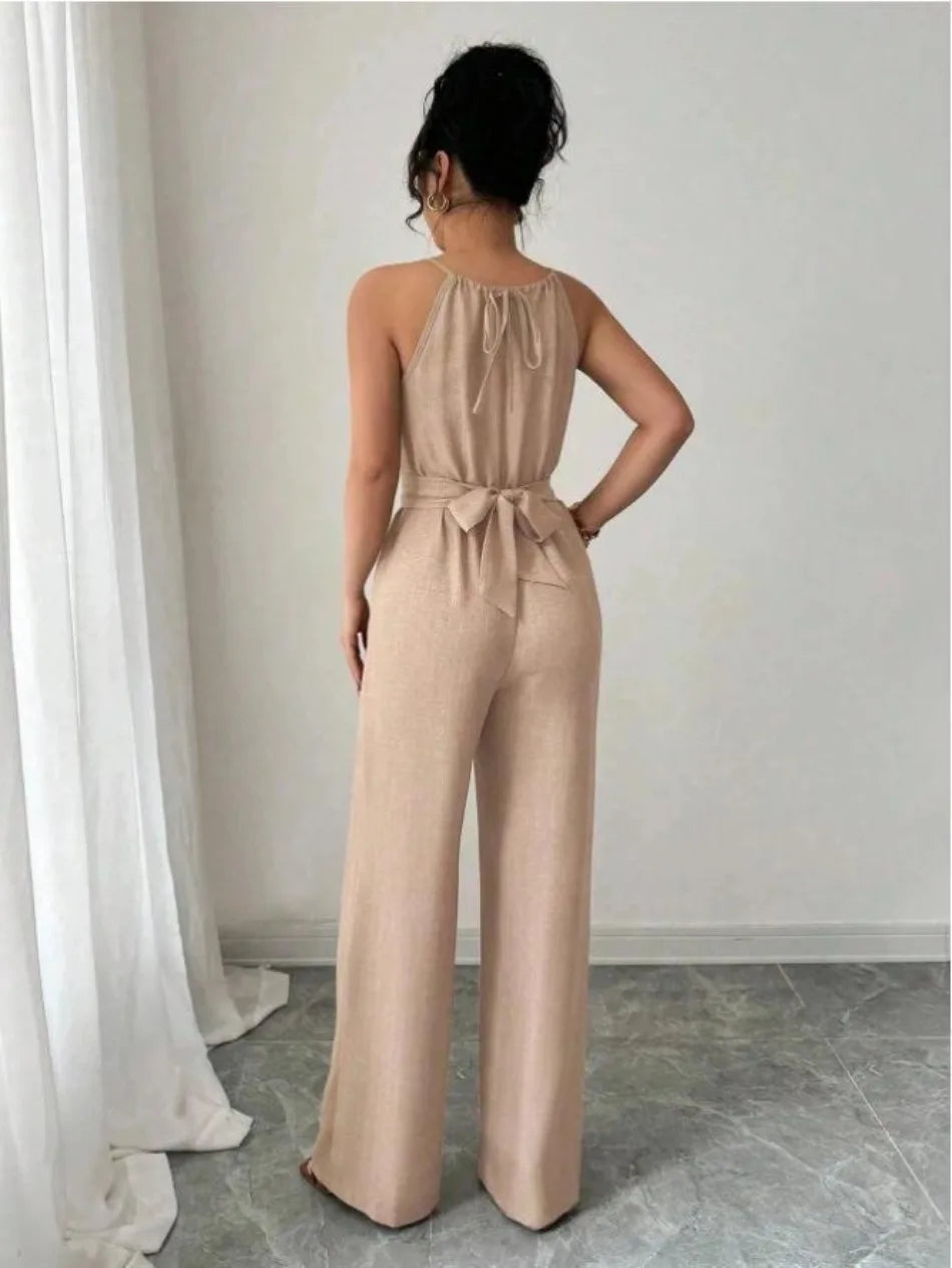 Elegant Wide-Leg Summer Jumpsuit