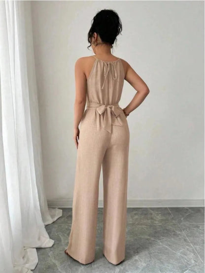 Elegant Wide-Leg Summer Jumpsuit