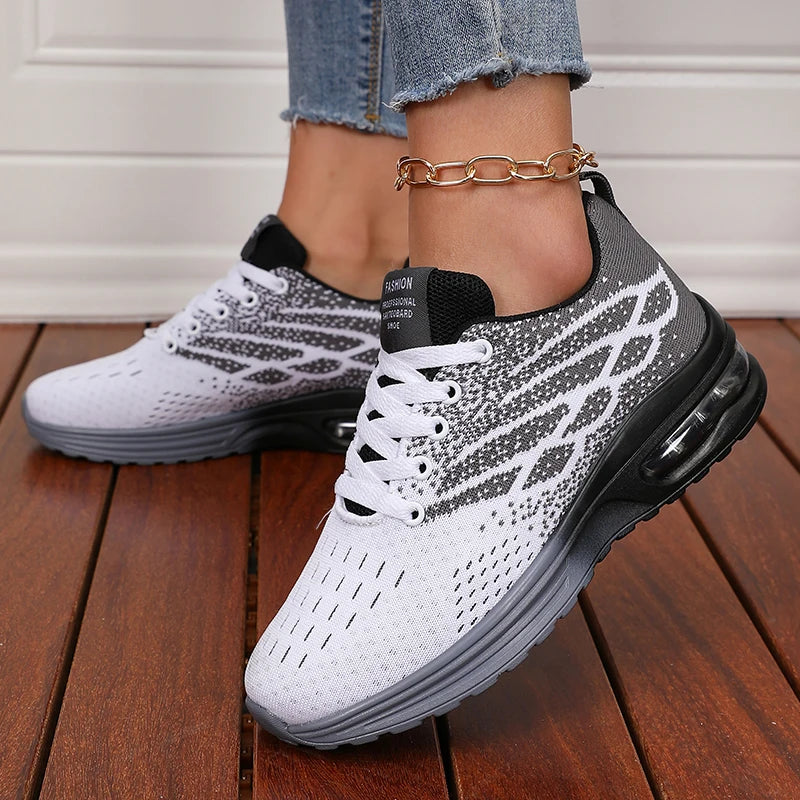Women's Breathable Air Cushion Platform Sneakers