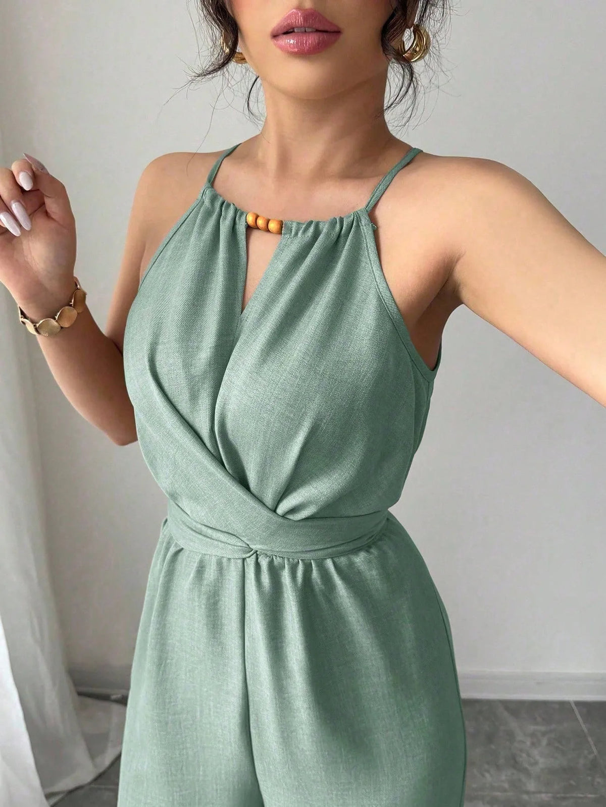 Elegant Wide-Leg Summer Jumpsuit