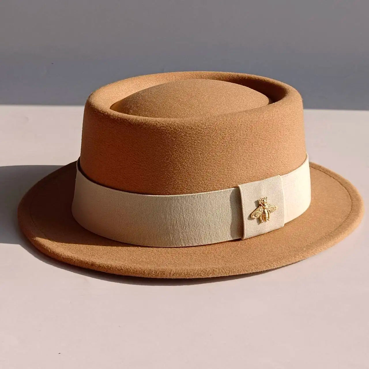 Bee Accent Pork Pie Fedora Hat