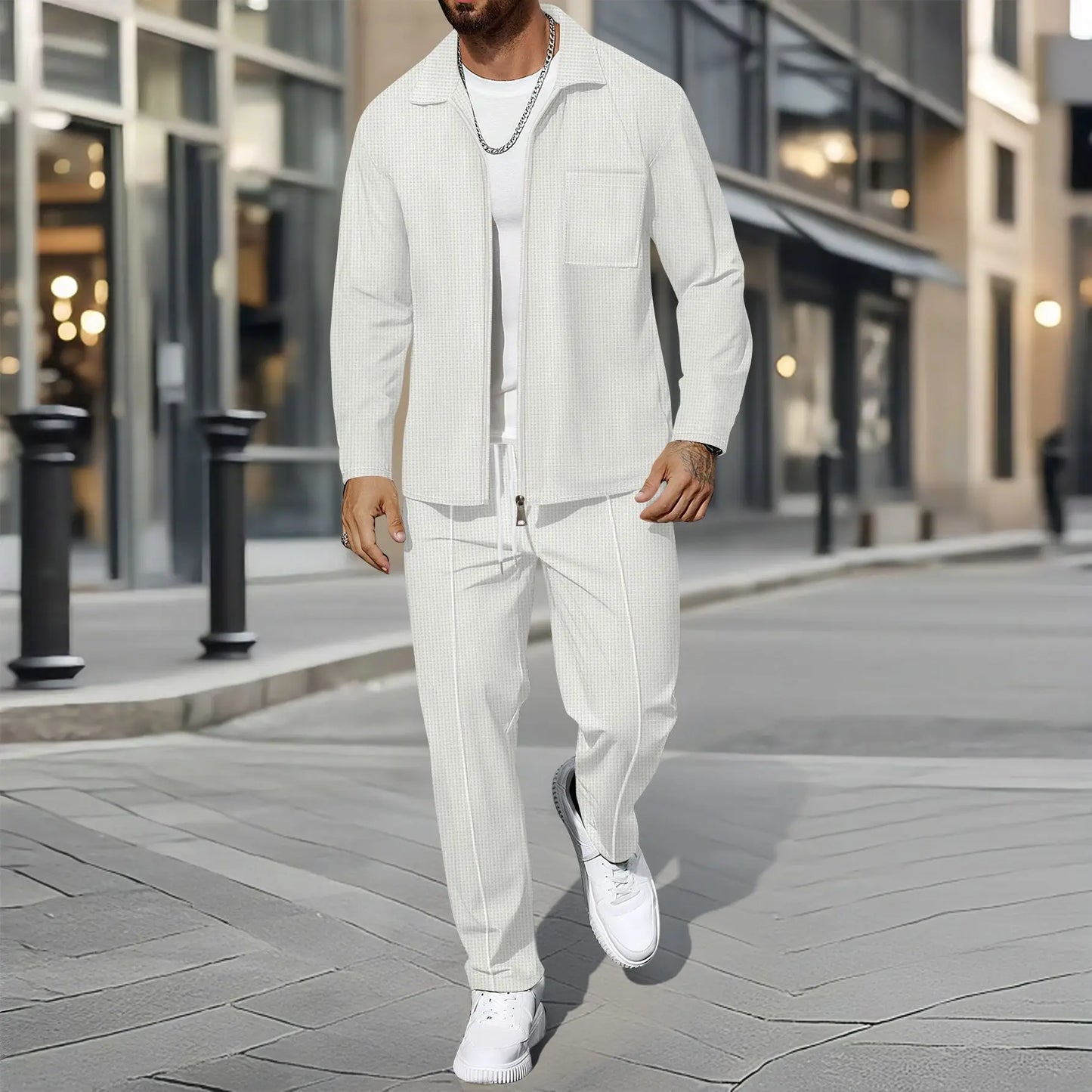 Men’s Urban Waffle Two-Piece Co-ord Set