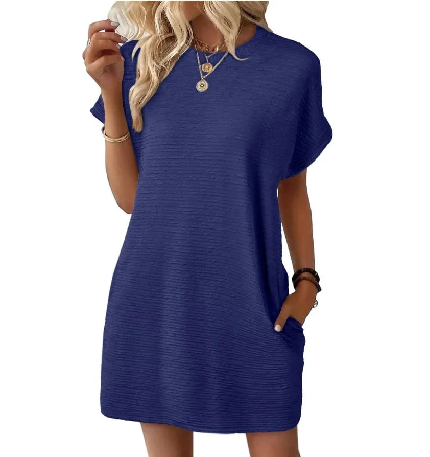 Relaxed Short Sleeve Mini Dress – ProLyf Styles