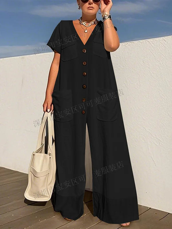 Effortless Wide-Leg Utility Jumpsuit
