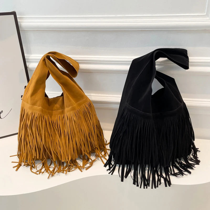 The Muse Soft Fringe Hobo Bag