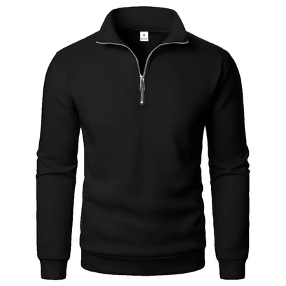 Modern Half-Zip Stand-Collar Pullover