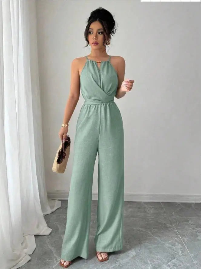 Elegant Wide-Leg Summer Jumpsuit