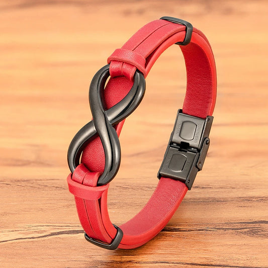 Infinity Bond Leather Wrap Bracelet
