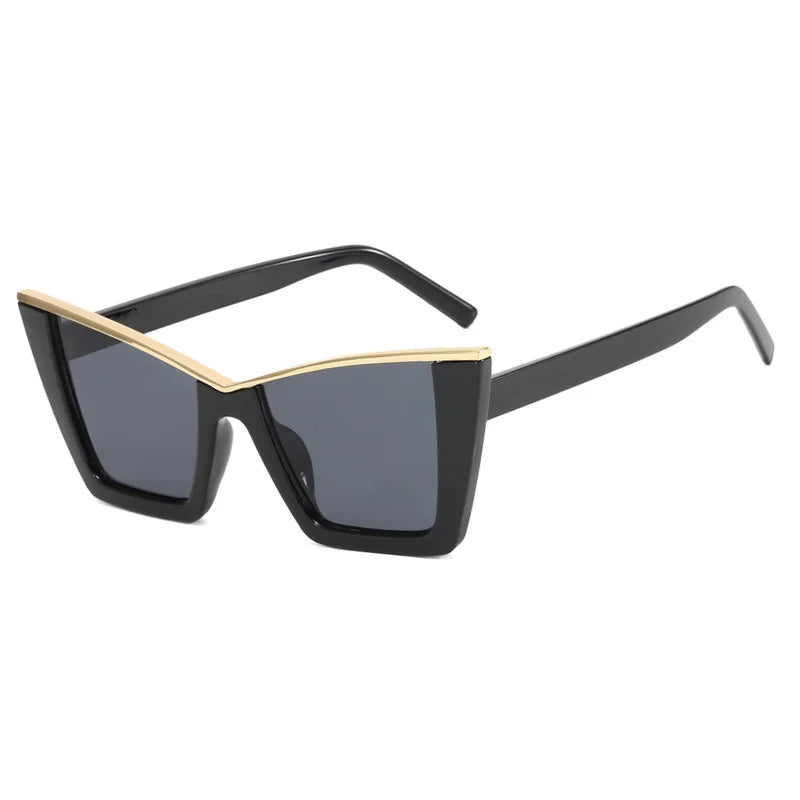Oversized Bar Cat Eye Sunglasses