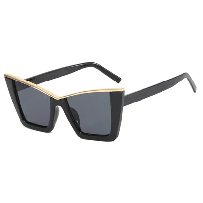 Oversized Bar Cat Eye Sunglasses