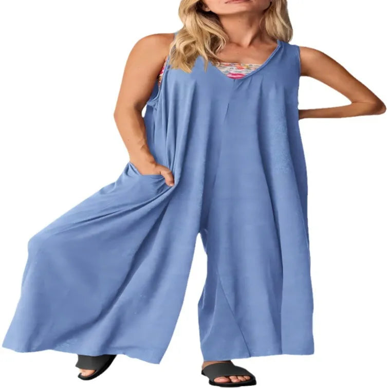 Chic Sleeveless Casual Jumpsuit