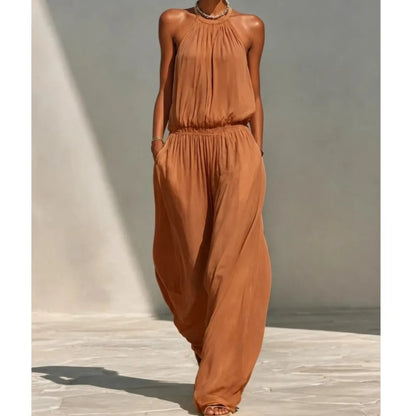 Breezy Halter Palazzo Jumpsuit