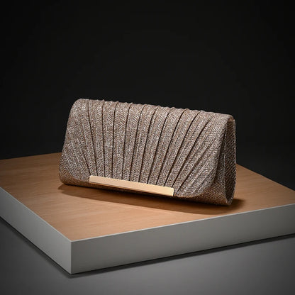 Luxury Shimmer Envelope Clutch