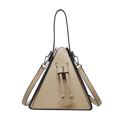 Geo Triangle Drawstring Bucket Bag
