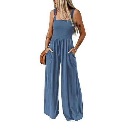 Women's Square Neck Wide Leg Jumpsuit