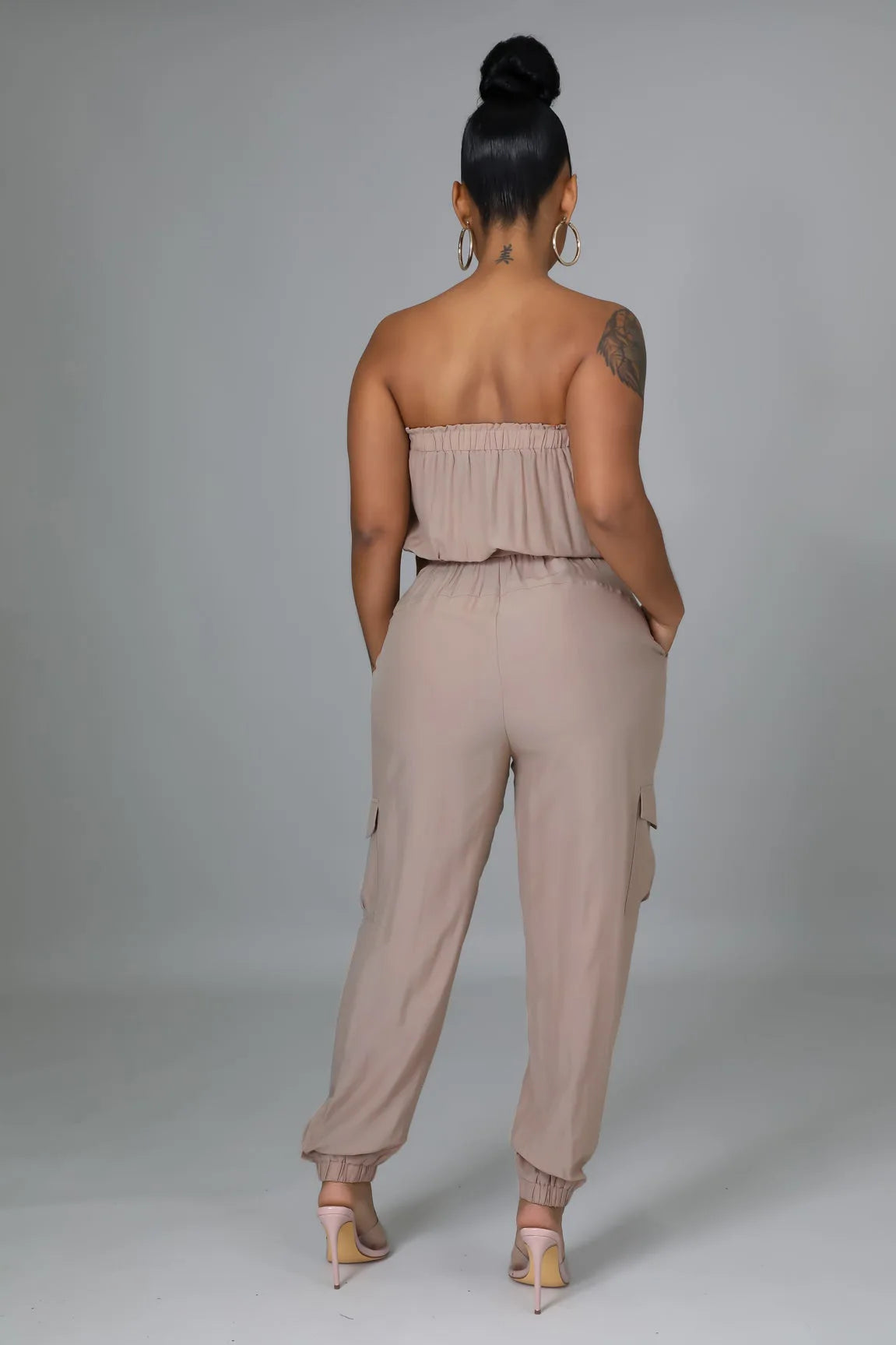 Off Shoulder Strapless Jumpsuit