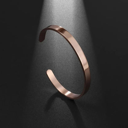 Polished Steel Open Cuff Bangle