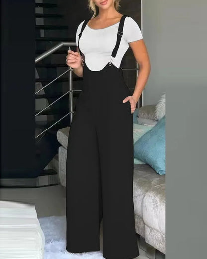 Elegant Spring Suspender Jumpsuit
