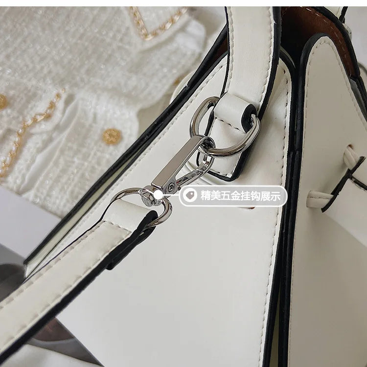 Geo Triangle Drawstring Bucket Bag
