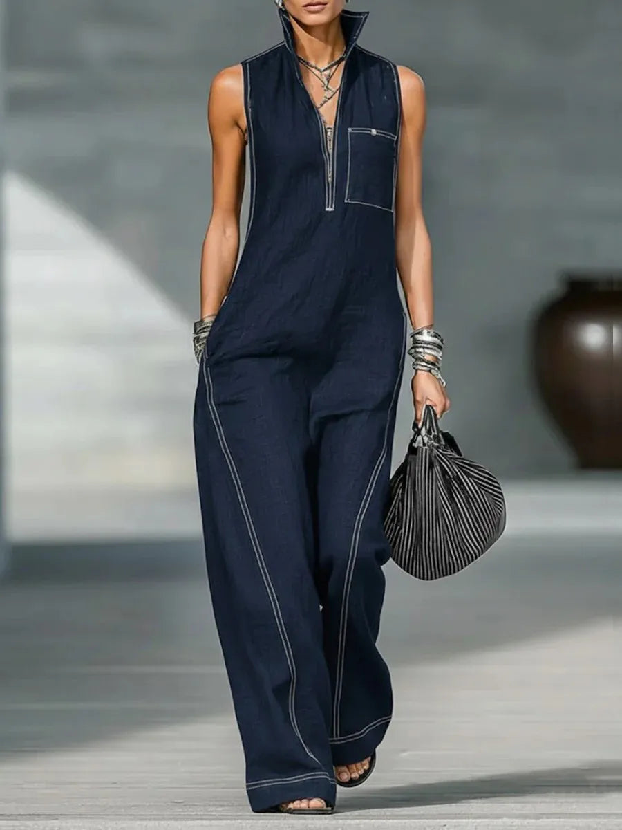 Elegant High Street Linen Jumpsuit