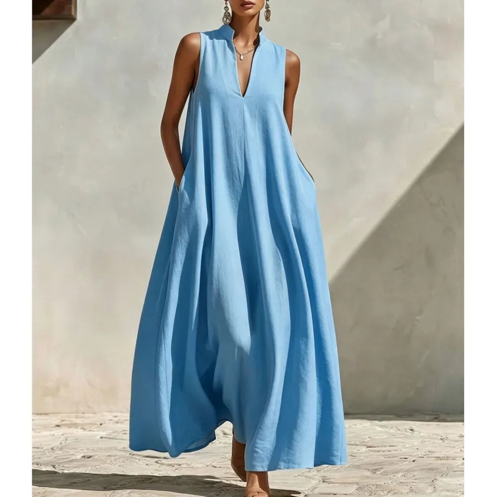 Minimalist Sleeveless Maxi Dress