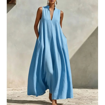 Minimalist Sleeveless Maxi Dress